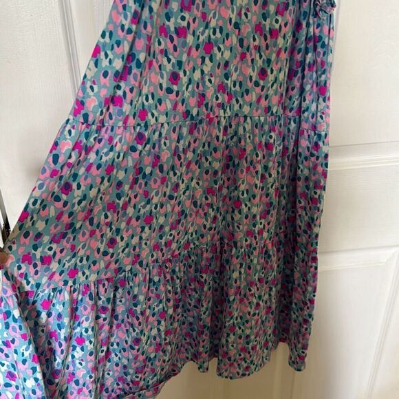 Lilly Pulitzer Jerrica Halter Swing Dress, Aqua with Multi-Colored Design, Size - Picture 9 of 10